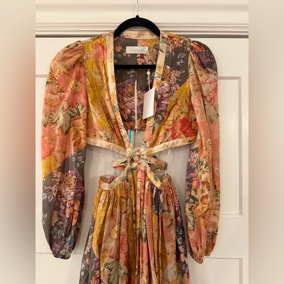 ZIMMERMANN NWT PATTIE PATCHWORK LONG DRESS SIZE 0 - Picture 2 of 11